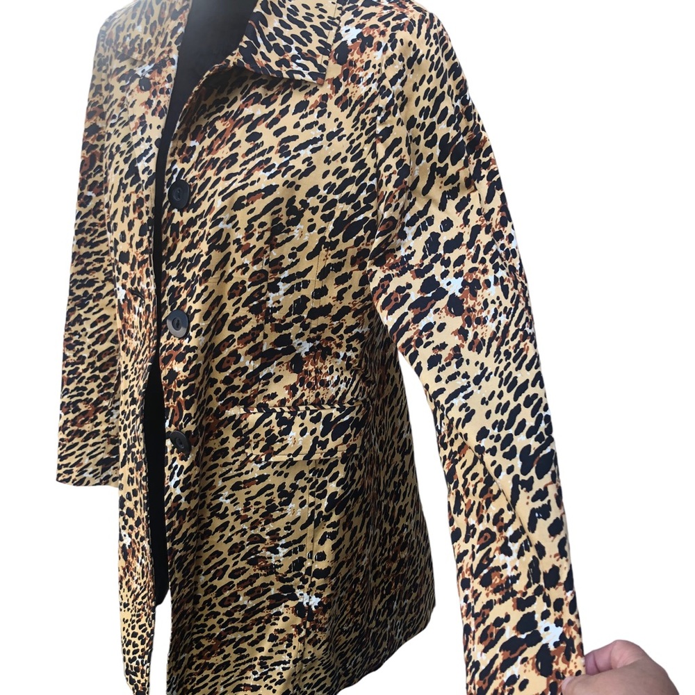 Worthington Stretch Cheetah Animal Print Jacket size Medium - Picture 12 of 14